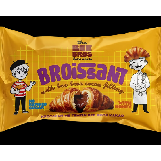 THE BEEBROS BROISSANT Croissant with Cocoa Cream Filling 252g (6 x 42g)
