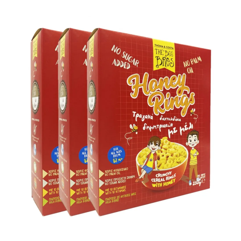 Δημητριακά Bee Bros - Honey Rings 250gr Δημητριακά Bee Bros - Honey Rings 250gr