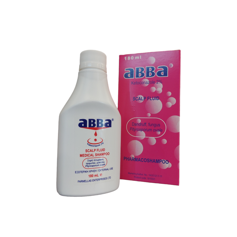ΑΝΤΙΠΙΤΥΡΙΔΙΚΟ ΣΑΜΠΟΥΑΝ ABBA 180ml Ketoxonazole 2% w/w shampoo ΑΝΤΙΠΙΤΥΡΙΔΙΚΟ ΣΑΜΠΟΥΑΝ ABBA 180ml Ketoxonazole 2% w/w shampoo
