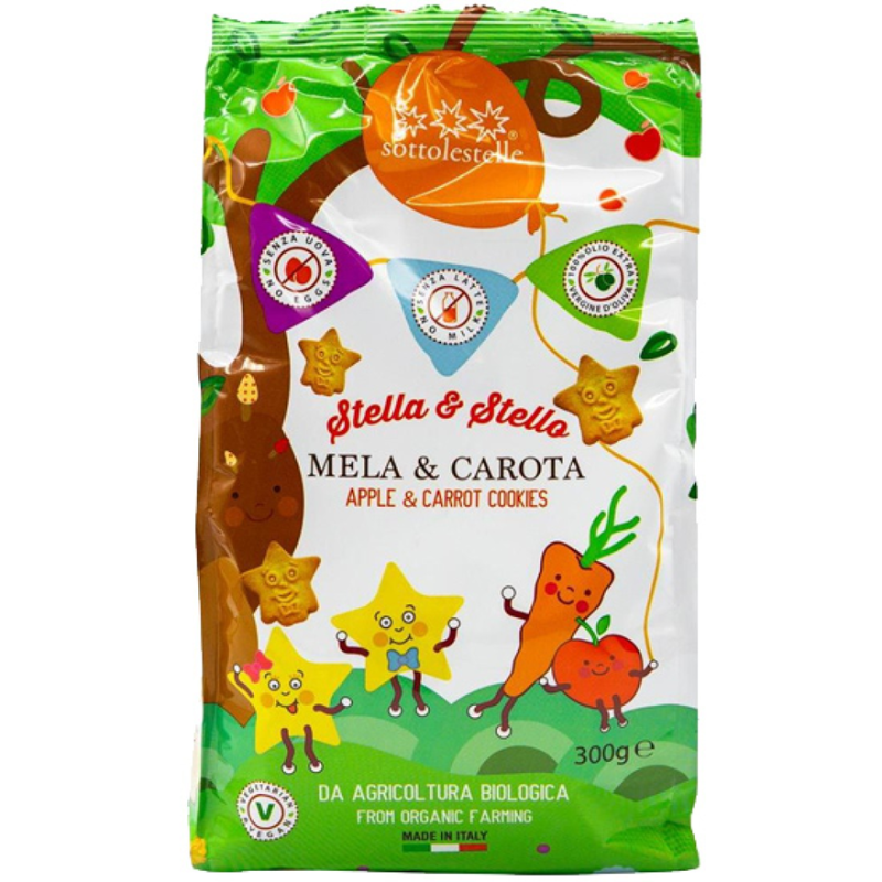 Μπισκότα με Μήλο & Καρότο Stella & Stello 300γρ Μπισκότα με Μήλο & Καρότο Stella & Stello 300γρ